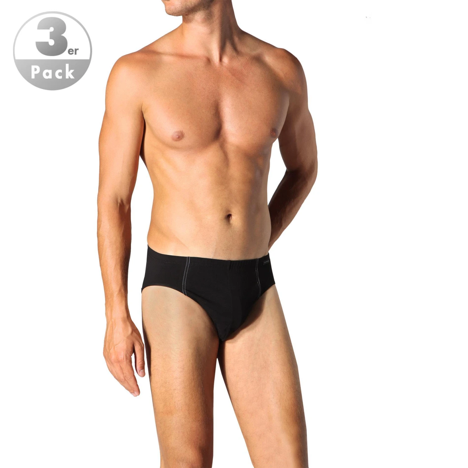 Schiesser Essential Supermini 3er Pack 205221/000 Slips, Baumwoll-Stretch, Schwarz 1 Schiesser Essential Supermini 3er Pack 205221/000 Slips, Baumwoll-Stretch, Schwarz