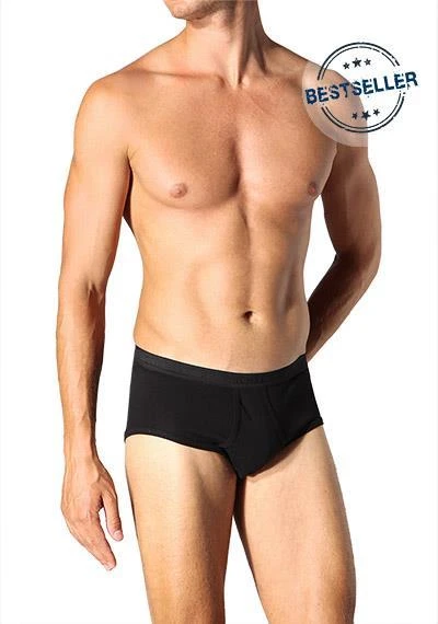 Schiesser Feinripp Sportslip 005128/000 Baumwolle, Schwarz 1 Schiesser Feinripp Sportslip 005128/000 Baumwolle, Schwarz