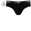 EMPORIO ARMANI Hip Brief DP 111321/CC715/07320 Slips, Baumwoll-Stretch, Schwarz