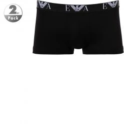 EMPORIO ARMANI Trunk Doppelpack 111210/CC715/07320 Trunks, Baumwoll-Stretch, Schwarz