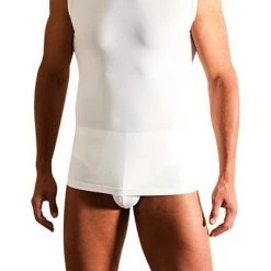 Novila Stretch Cotton Under-Shirt 8035/01/1 Tanktop, Baumwoll-Stretch, Weiß