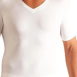 Novila Stretch Cotton V-Shirt 8035/05/1 T-Shirt, Baumwoll-Stretch, Weiß