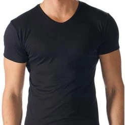 Mey SOFTWARE V-Neck schwarz 42507/123 T-Shirt, Modal
