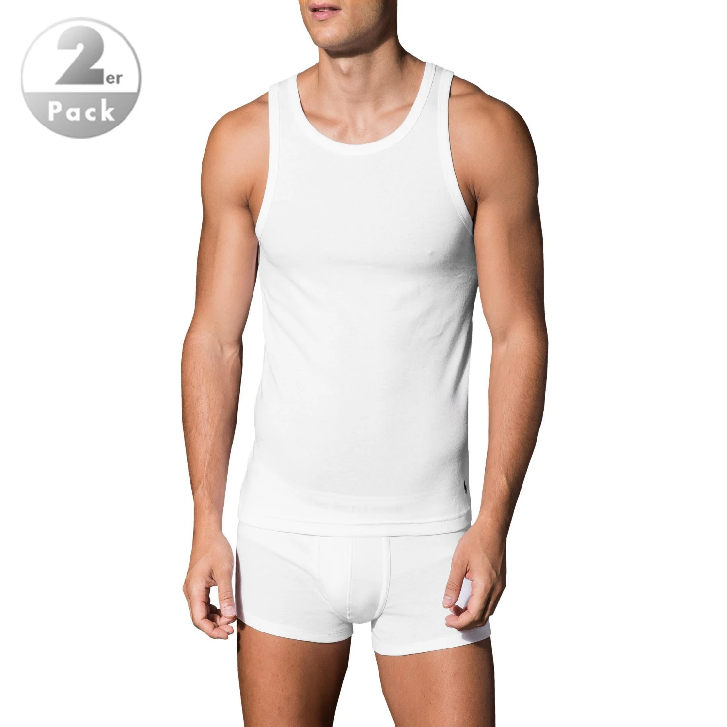 Polo Ralph Lauren Polo R.Lauren Tank 2er Pack 714515508001 Tanktops, Baumwolle, Weiß 1 Polo Ralph Lauren Polo R.Lauren Tank 2er Pack 714515508001 Tanktops, Baumwolle, Weiß