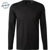 RAGMAN T-Shirt 482180/009 Longsleeve, Body Fit, Pima Baumwolle, Schwarz