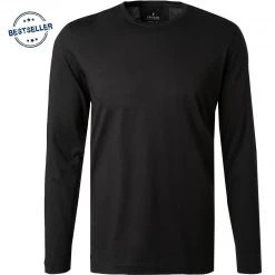RAGMAN T-Shirt 482180/009 Longsleeve, Body Fit, Pima Baumwolle, Schwarz