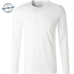 RAGMAN T-Shirt 482180/006 Longsleeve, Body Fit, Pima Baumwolle, Weiß