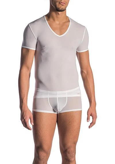 Olaf Benz RED0965 V-Neck (Low) 106024/1000 T-Shirt, Mikrofaser, Weiß, White 2 Olaf Benz RED0965 V-Neck (Low) 106024/1000 T-Shirt, Mikrofaser, Weiß, White – Bild 2