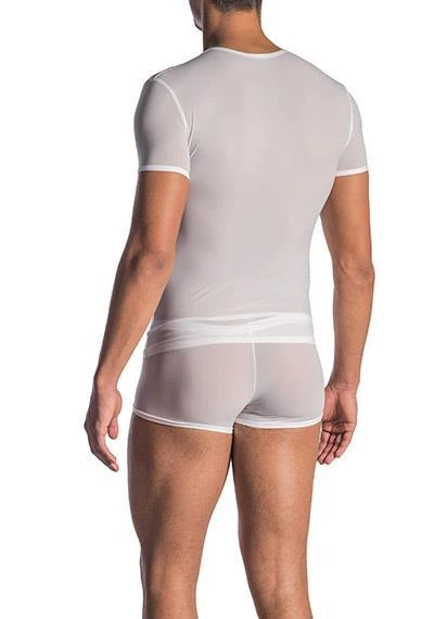 Olaf Benz RED0965 V-Neck (Low) 106024/1000 T-Shirt, Mikrofaser, Weiß, White 3 Olaf Benz RED0965 V-Neck (Low) 106024/1000 T-Shirt, Mikrofaser, Weiß, White – Bild 3