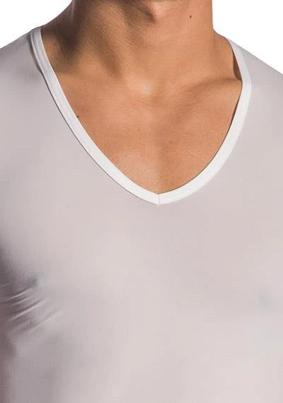 Olaf Benz RED0965 V-Neck (Low) 106024/1000 T-Shirt, Mikrofaser, Weiß, White 4 Olaf Benz RED0965 V-Neck (Low) 106024/1000 T-Shirt, Mikrofaser, Weiß, White – Bild 4