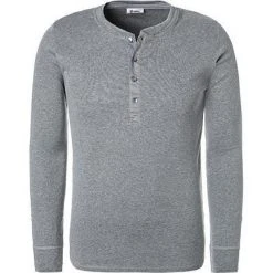 Schiesser Revival Karl-Heinz 1/1 Shirt 160096/202 Longsleeve, Baumwolle, Grau meliert, Grau-melange