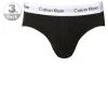 Calvin Klein Underwear Calvin Klein COTTON STRETCH 3er Pack U2661G/001 Slips, Baumwolle, Schwarz, Schwarz-weiß