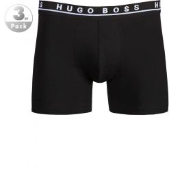 BOSS Boxer Brief 3er Pack 50325404/001 Trunks, Baumwoll-Stretch, Schwarz, Black