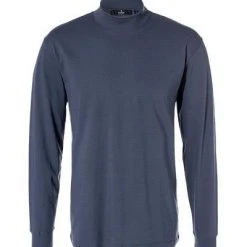 RAGMAN Longsleeve 400160/070 Stehkragenshirt, Baumwolle, Marine, Marineblau
