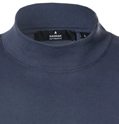 RAGMAN Longsleeve 400160/070 Stehkragenshirt, Baumwolle, Marine, Marineblau 2 RAGMAN Longsleeve 400160/070 Stehkragenshirt, Baumwolle, Marine, Marineblau – Bild 2