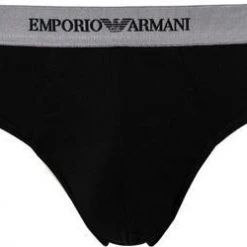 EMPORIO ARMANI Brief 2Pack 111321/CC717/03320 Slips, Baumwoll-Stretch, Schwarz-grau -MR Wasch Geschaft 178884 norm2
