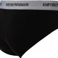 EMPORIO ARMANI Brief 2Pack 111321/CC717/03320 Slips, Baumwoll-Stretch, Schwarz-grau -MR Wasch Geschaft 178884 norm6