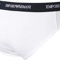 EMPORIO ARMANI Brief 2Pack 111321/CC717/10410 Slips, Baumwoll-Stretch, Weiß-navy, Weiß-blau -MR Wasch Geschaft 178885 norm4