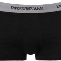 EMPORIO ARMANI Trunk 2Pack 111210/CC717/03320 Trunks, Baumwoll-Stretch, Schwarz-grau -MR Wasch Geschaft 178887 norm2