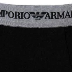EMPORIO ARMANI Trunk 2Pack 111210/CC717/03320 Trunks, Baumwoll-Stretch, Schwarz-grau -MR Wasch Geschaft 178887 norm3