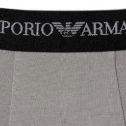 EMPORIO ARMANI Trunk 2Pack 111210/CC717/03320 Trunks, Baumwoll-Stretch, Schwarz-grau -MR Wasch Geschaft 178887 norm4