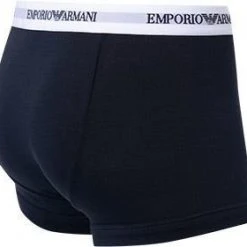 EMPORIO ARMANI Trunk 2Pack 111210/CC717/10410 Trunks, Baumwoll-Stretch, Dunkelblau-weiß, Weiß-blau -MR Wasch Geschaft 178888 norm5