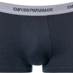 EMPORIO ARMANI Trunk 2Pack 111210/CC717/13742 Trunks, Baumwoll-Stretch, Mittelgrau-nachtblau, Grau-blau -MR Wasch Geschaft 178889 norm2