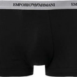 EMPORIO ARMANI Trunk 3er Pack 111357/CC717/02910 Trunks, Baumwoll-Stretch, Weiß-grau-schwarz, Weiß-schwarz-grau -MR Wasch Geschaft 178890 norm3