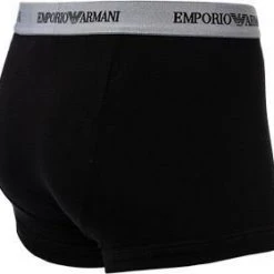EMPORIO ARMANI Trunk 3er Pack 111357/CC717/02910 Trunks, Baumwoll-Stretch, Weiß-grau-schwarz, Weiß-schwarz-grau -MR Wasch Geschaft 178890 norm9