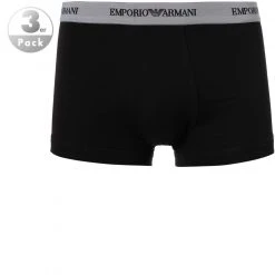 EMPORIO ARMANI Trunk 3er Pack 111357/CC717/00120 Trunks, Baumwoll-Stretch, Schwarz