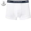EMPORIO ARMANI Trunk 3er Pack 111357/CC717/00110 Trunks, Baumwoll-Stretch, Weiß
