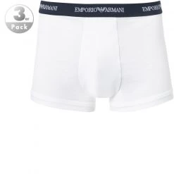 EMPORIO ARMANI Trunk 3er Pack 111357/CC717/00110 Trunks, Baumwoll-Stretch, Weiß