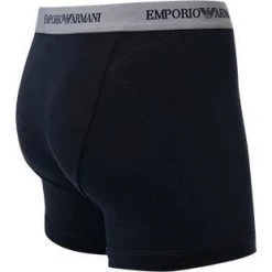 EMPORIO ARMANI Boxer 2er Pack 111268/CC717/13742 Trunks, Baumwoll-Stretch, Schwarz-grau, Grau-blau -MR Wasch Geschaft 189168 norm5