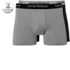 EMPORIO ARMANI Boxer 2er Pack 111268/CC717/03320 Trunks, Baumwoll-Stretch, Schwarz-grau