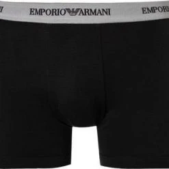 EMPORIO ARMANI Boxer 2er Pack 111268/CC717/03320 Trunks, Baumwoll-Stretch, Schwarz-grau -MR Wasch Geschaft 189169 norm2