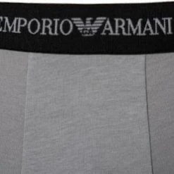 EMPORIO ARMANI Boxer 2er Pack 111268/CC717/03320 Trunks, Baumwoll-Stretch, Schwarz-grau -MR Wasch Geschaft 189169 norm3