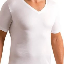 Novila Natural Comfort V-Shirt 8036/06/01 T-Shirt, Slim Fit, Mako-Baumwolle, Weiß