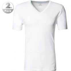 Jockey V-Neck Shirt 2er Pack 18501823/01 T-Shirts, Baumwolle, Weiß
