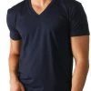 Mey CLUB V-Neck Shirt 46507/668 T-Shirt, Baumwoll-Stretch, Dunkelblau, Blau