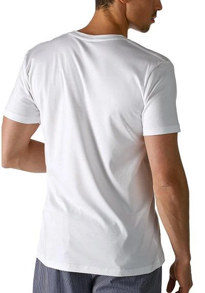 Mey CLUB V-Neck Shirt 46507/101 T-Shirt, Baumwoll-Stretch, Weiß 2 Mey CLUB V-Neck Shirt 46507/101 T-Shirt, Baumwoll-Stretch, Weiß – Bild 2