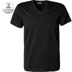 Jockey V-Shirt 2er Pack 120220/999 T-Shirts, Baumwolle, Schwarz