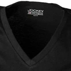 Jockey V-Shirt 2er Pack 120220/999 T-Shirts, Baumwolle, Schwarz -MR Wasch Geschaft 210776 norm2