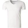 Marc O'Polo Shirt V-Neck 2er Pack 149804/100 T-Shirts, Baumwoll-Stretch, Weiß, White