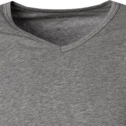 Marc O'Polo Shirt V-Neck 2er Pack 149804/202 T-Shirts, Baumwoll-Stretch, Grau meliert, Grey-melange -MR Wasch Geschaft 219867 norm2