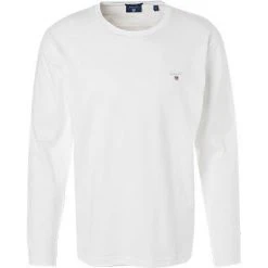 Gant Longsleeve 234502/110 Regular Fit, Baumwolle, Weiß, White