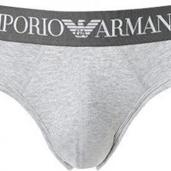 EMPORIO ARMANI Brief 111285/CC729/00048 Slip, Baumwoll-Stretch, Hellgrau meliert, Grau