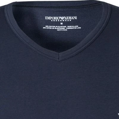 EMPORIO ARMANI V-Neck 2er Pack 111512/CC717/10410 T-Shirts, Baumwolle, Weiß-navy, Weiß 5 EMPORIO ARMANI V-Neck 2er Pack 111512/CC717/10410 T-Shirts, Baumwolle, Weiß-navy, Weiß – Bild 5