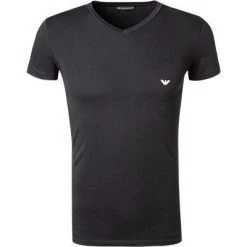 EMPORIO ARMANI V-Shirt 110810/CC729/00020 T-Shirt, Baumwolle, Schwarz