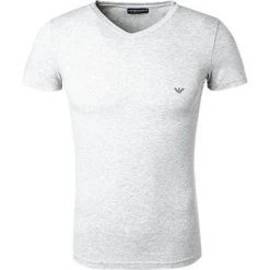 EMPORIO ARMANI V-Shirt 110810/CC729/00048 T-Shirt, Baumwolle, Hellgrau meliert, Grau
