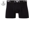 EMPORIO ARMANI Boxer 2er Pack 111284/CC715/07320 Trunks, Baumwoll-Stretch, Schwarz